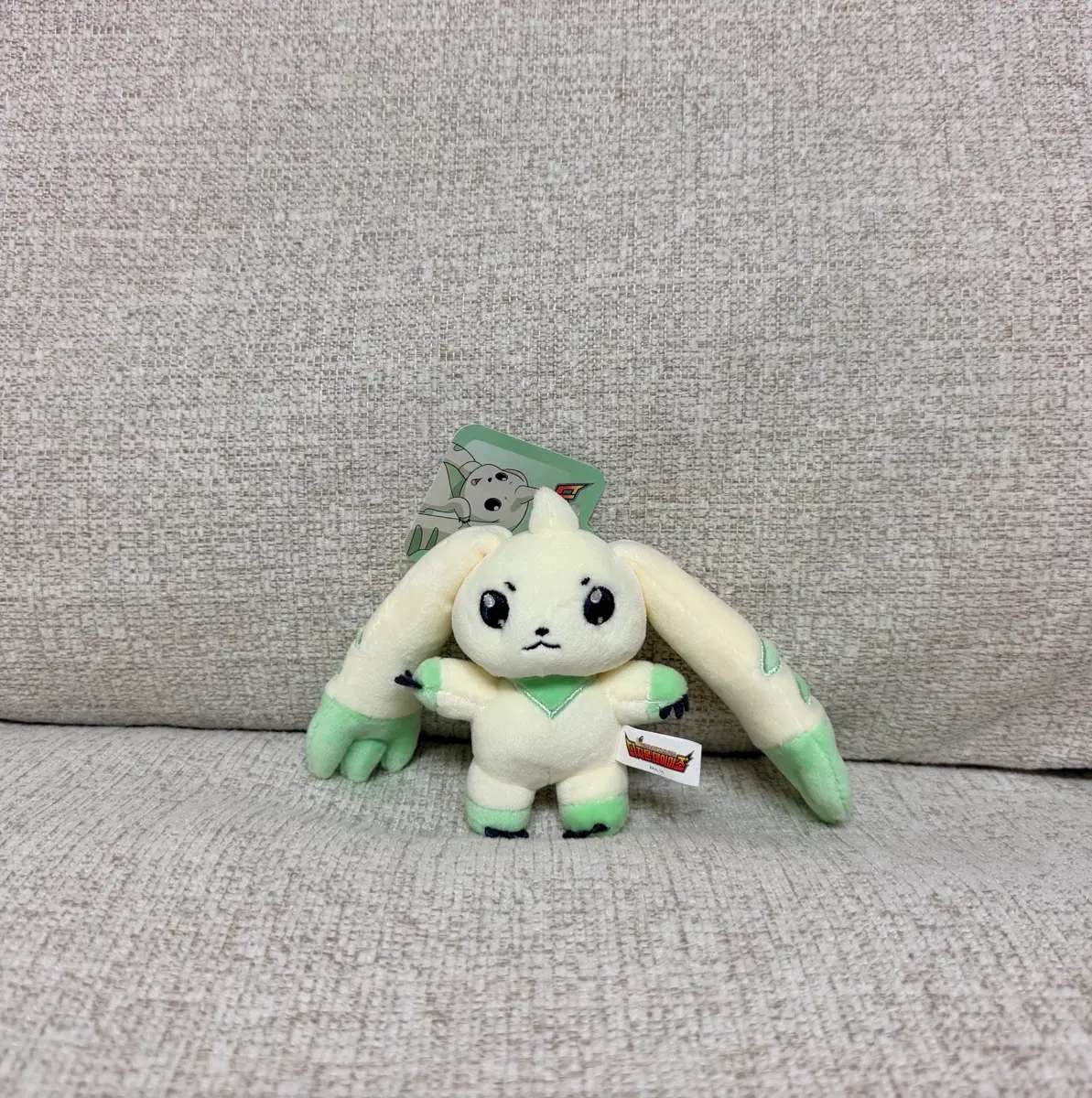 정품 디지몬 어드벤처 테리어몬 봉제 키링 인형 8cm