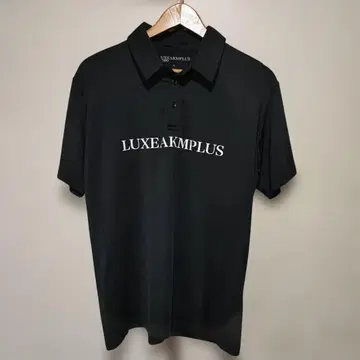 새상품급 LUXEAKMPLUS 럭스 에이케이엠 플러스 골프 셔츠 블랙