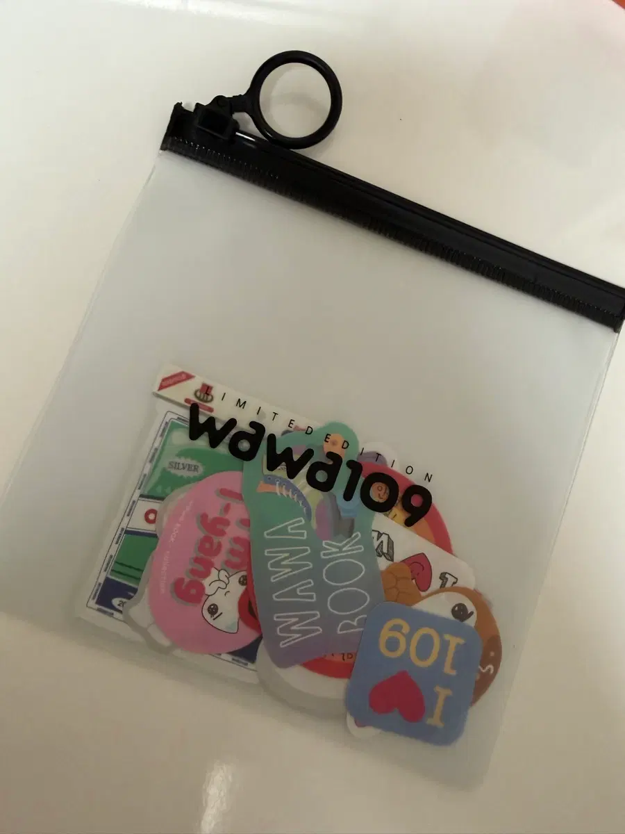 와와109 아이네코 입체편지지 부록 스티커 세트