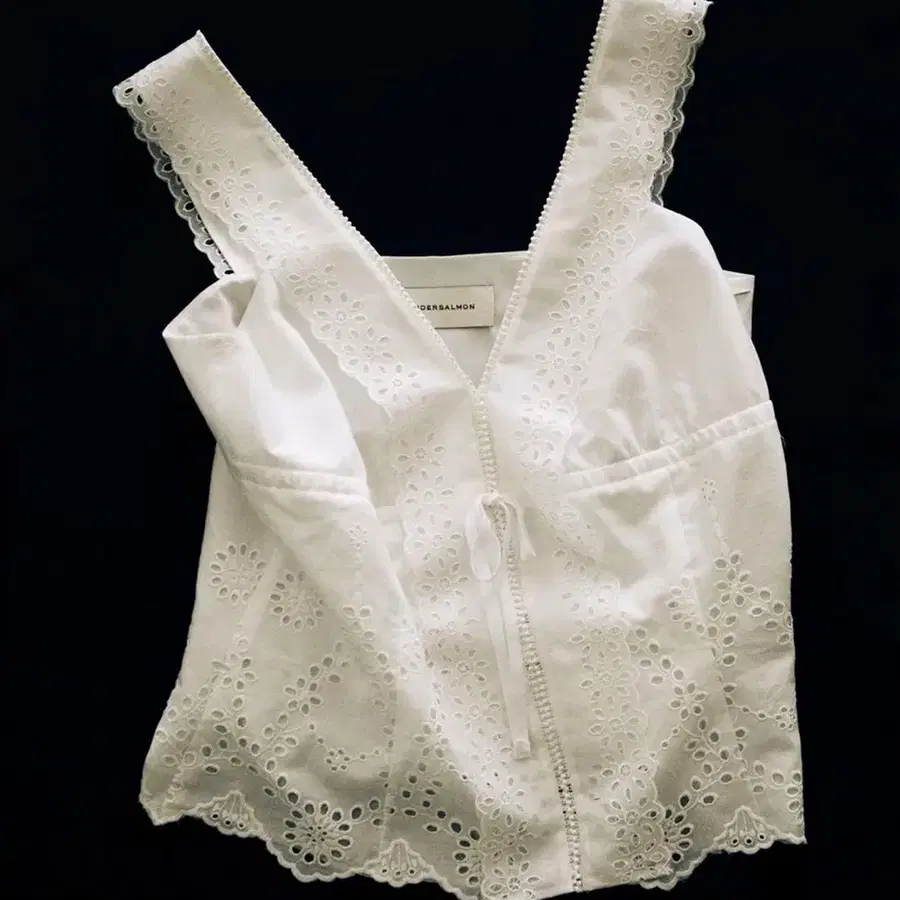 킨더살몬 Claire Lace Sea Blouse xs
