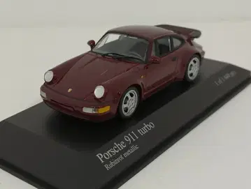 Paul'sModelArt 1/43 MINICHAMPS 430069106 포르쉐 911 터보 1990 레드 메탈릭
