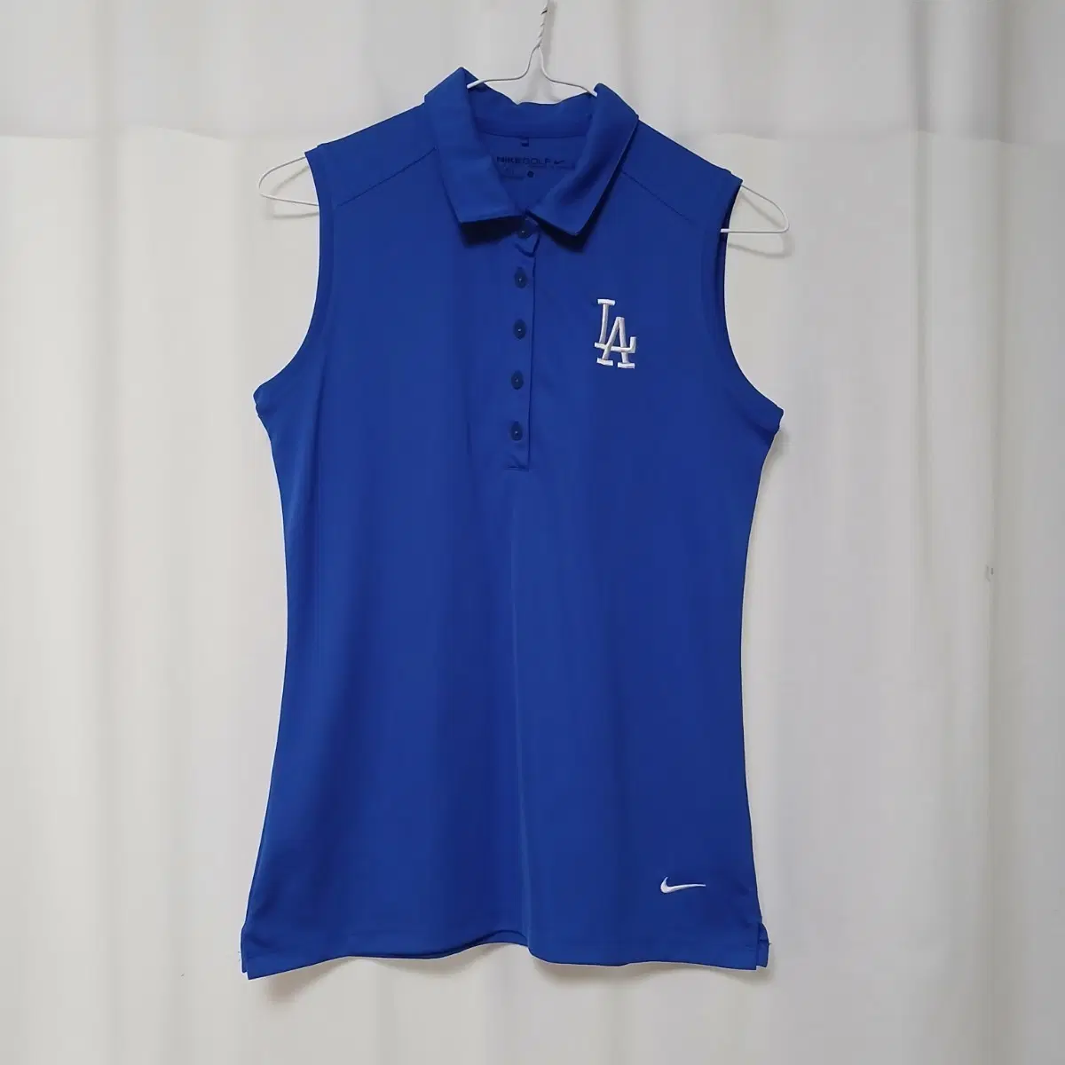 NIKE GOLF 나이키골프 여성 드라이핏 민소매 카라티 S / 블루 / LA 로고 자수 / 정품