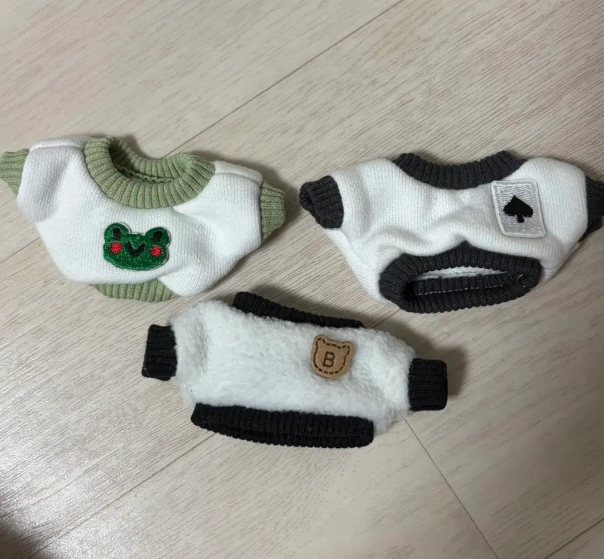 10cm 솜인형 옷 3개 일괄! 10깅 옷