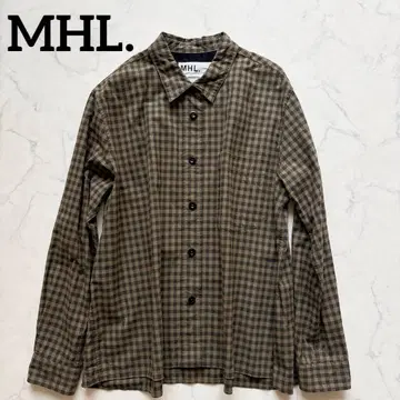 극미품 2.5만 MHL.마가렛호웰 코튼 체크 셔츠