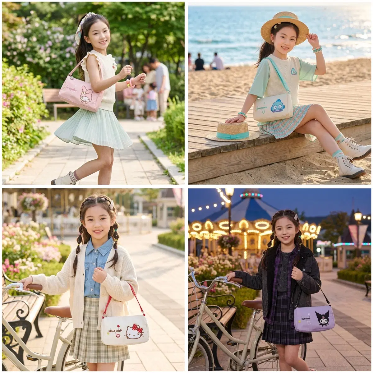 산리오 마멜, 한교동, 키티, 쿠로미 가방