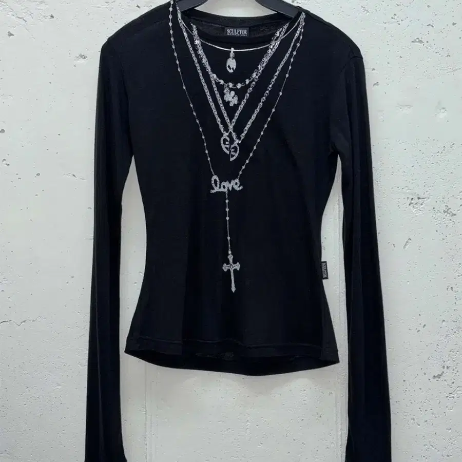 스컬프터 Faux Necklace Tee 새상품