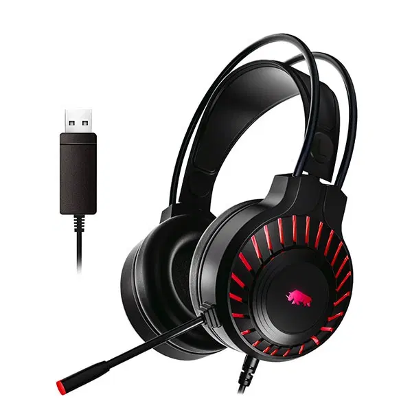 RGB LED 가상 7.1채널 USB 게이밍 헤드셋 접이식마이크