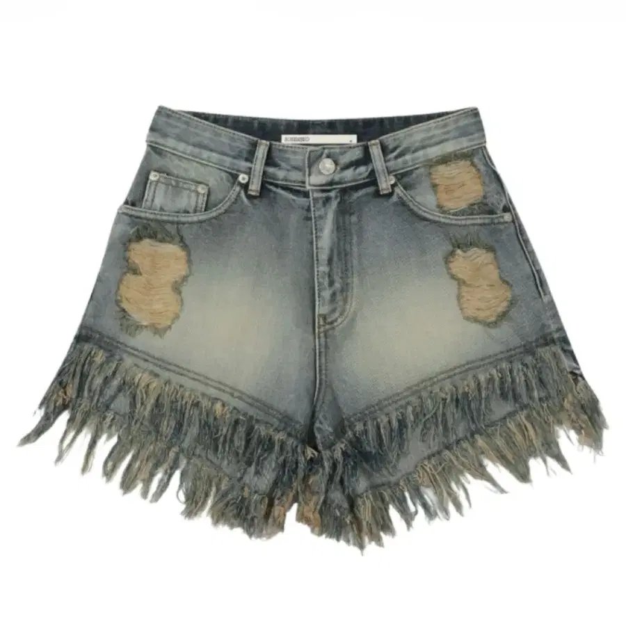 보헤미안서울 23ver damage washing shorts blue M