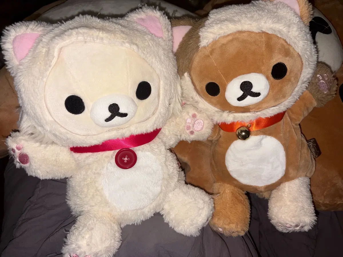 레어!! 고전 리락쿠마 코리락쿠마 핸드퍼펫 고양이 봉제인형