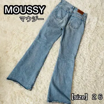 인기 슬림 레그 데님 플레어 데님 MOUSSY MVS L/BLU FLARE 26