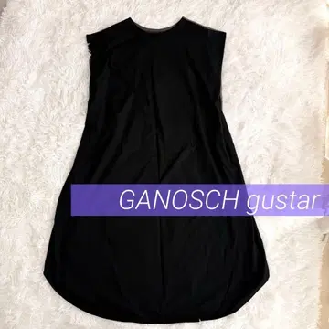 GANOSCH gustar 슬리브리스 원피스 블랙 바이컬러