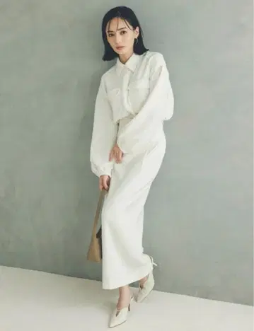 아누앙스 더블 새틴 내로우 스커트 S 사이즈