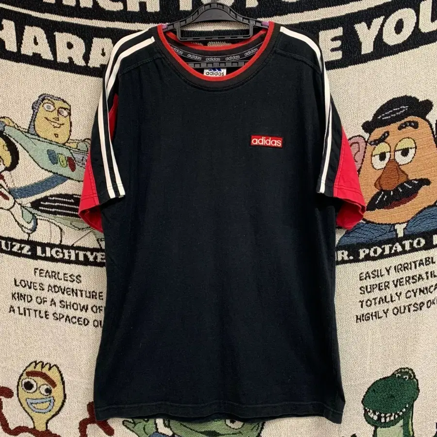 [L] 90's 아디다스 올드스쿨 래글런 티셔츠