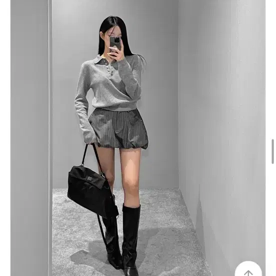 비브앤러브 핀 펌킨 스커트