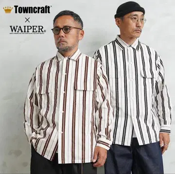 WAIPER x TOWN CRAFT DR26S004WP 스트라이프 셔츠 XL