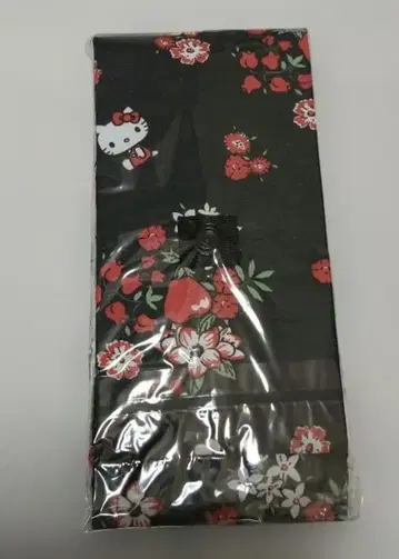 헬로키티 꽃무늬 에코백 블랙 미사용 접이식 슈패트
