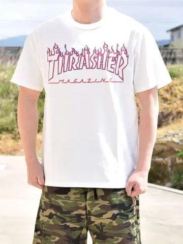 THRASHER 트레셔 반팔 T셔츠 화이트