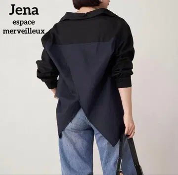 Jena 린넨 혼방 백 크로스 셔츠 블랙 프리 사이즈