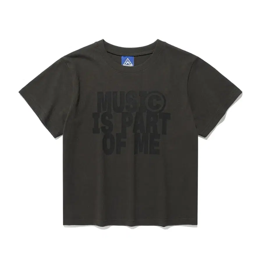이스트쿤스트 MUSIC CROP TEE_CHARCOAL (F)