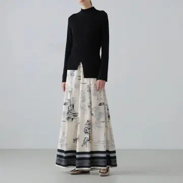 새상품급 완판템 ADORE 26SS 사우다지 프린트 팬츠 38