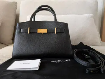 DEMELLIER LONDON 데멜리에 스몰 허드슨 백 블랙