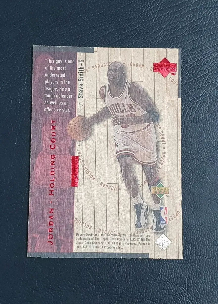 1998 어퍼덱 하드코트 마이클 조던 홀딩코트 레드 스티브 스미스 2300장한정 nba