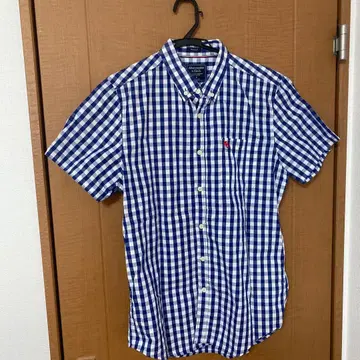 Abercrombie & Fitch 반팔 셔츠 깅엄 체크 M