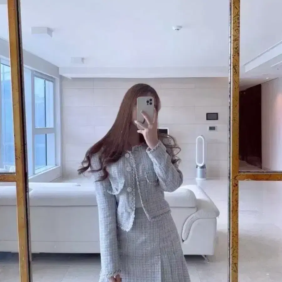 메이윤 보석단추 트위드자켓