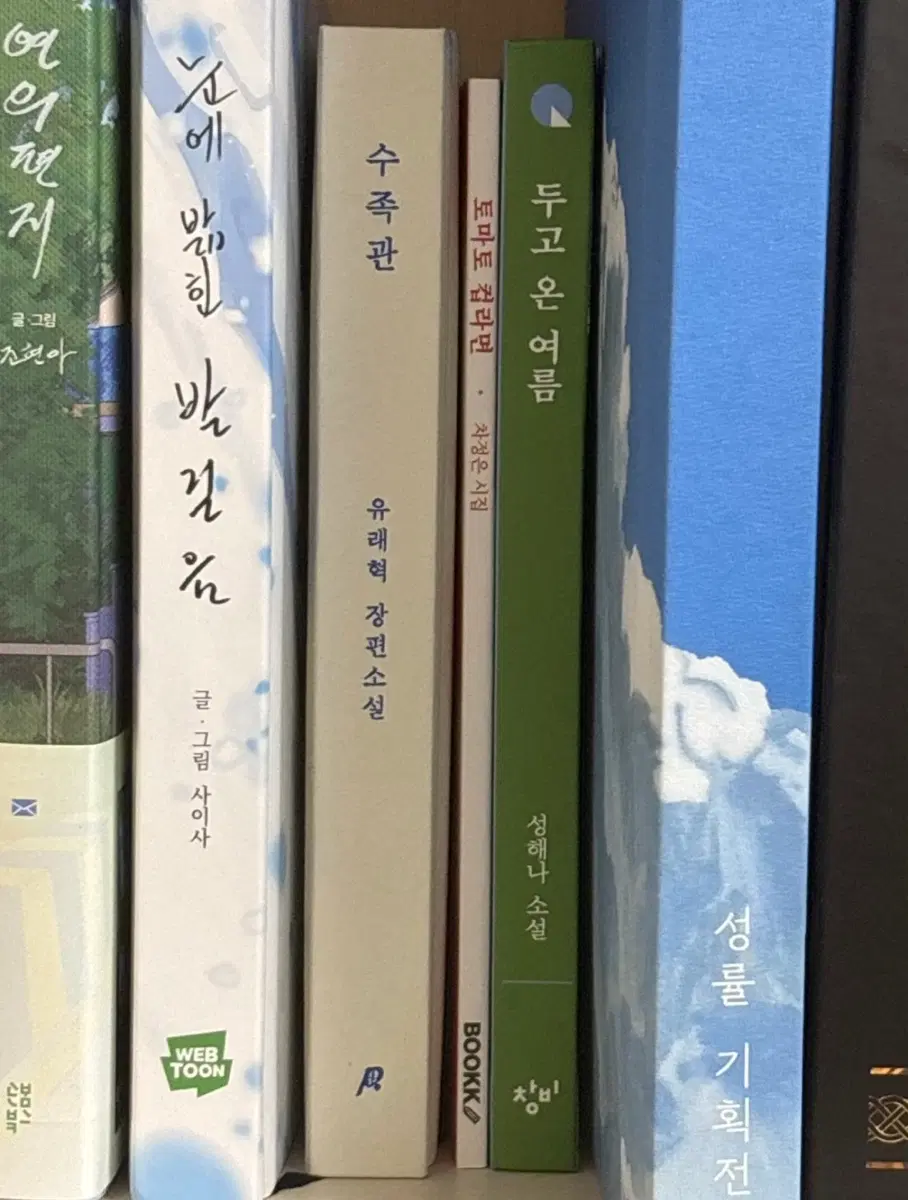 수족관 , 두고 온 여름 , 토마토 컵라면 소설 시집 일괄 판매