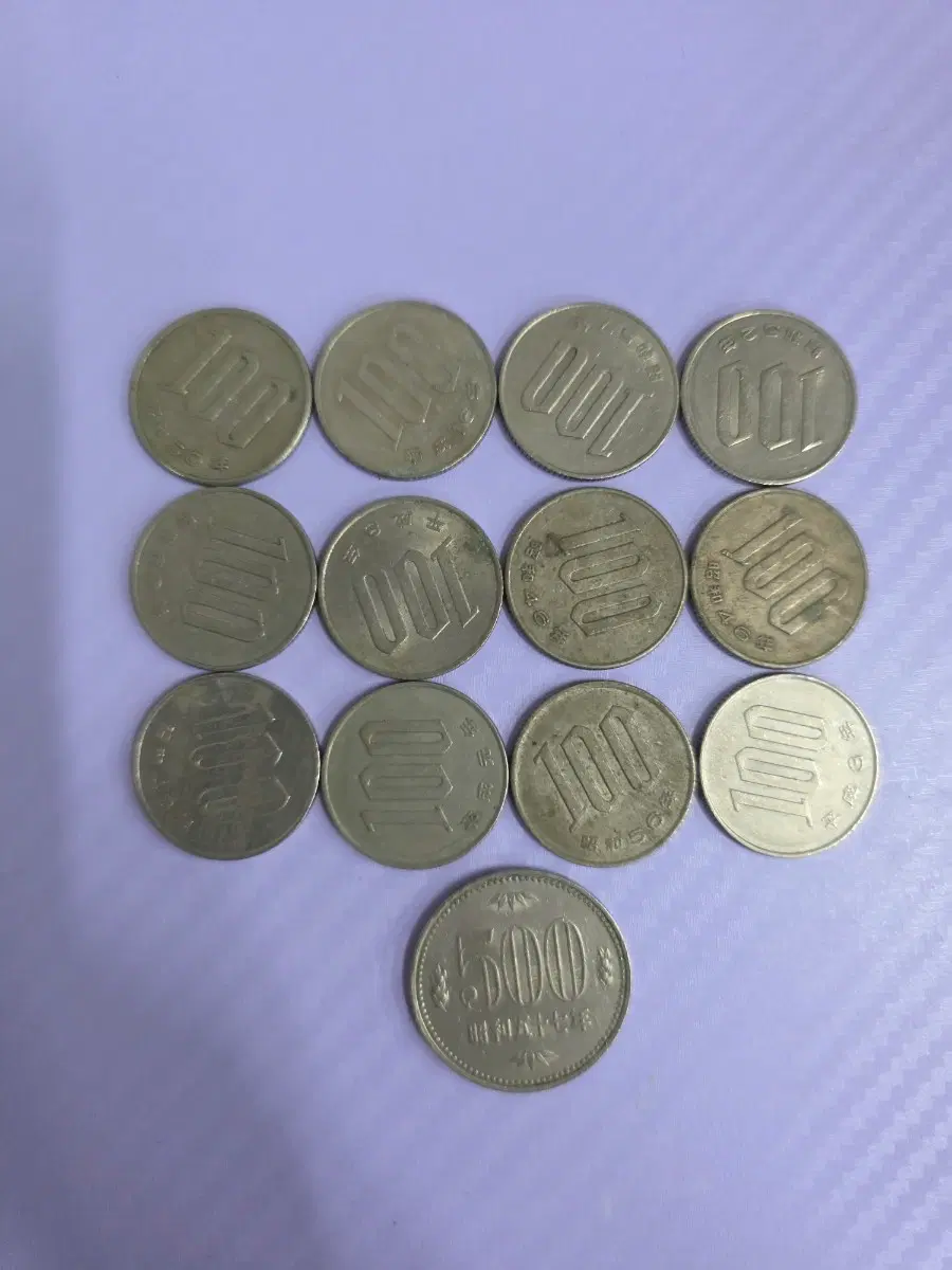 일본 엔화 100엔 500엔 동전 세트