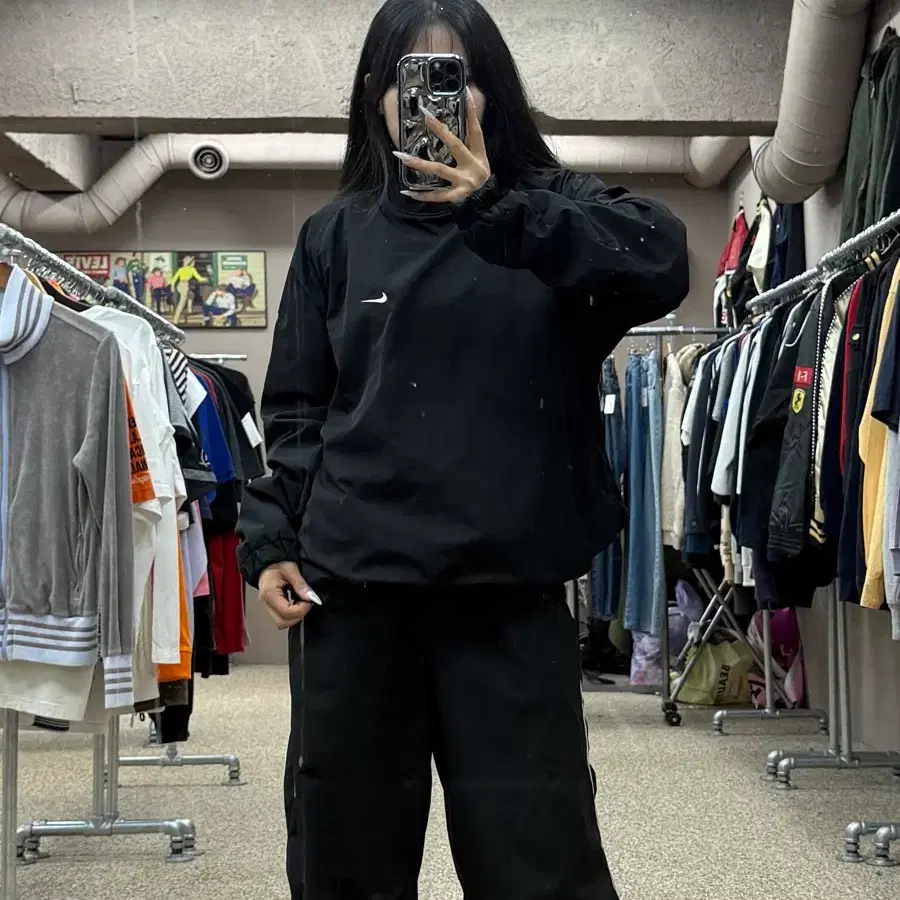 나이키 나일론 웜업 블랙 S177
