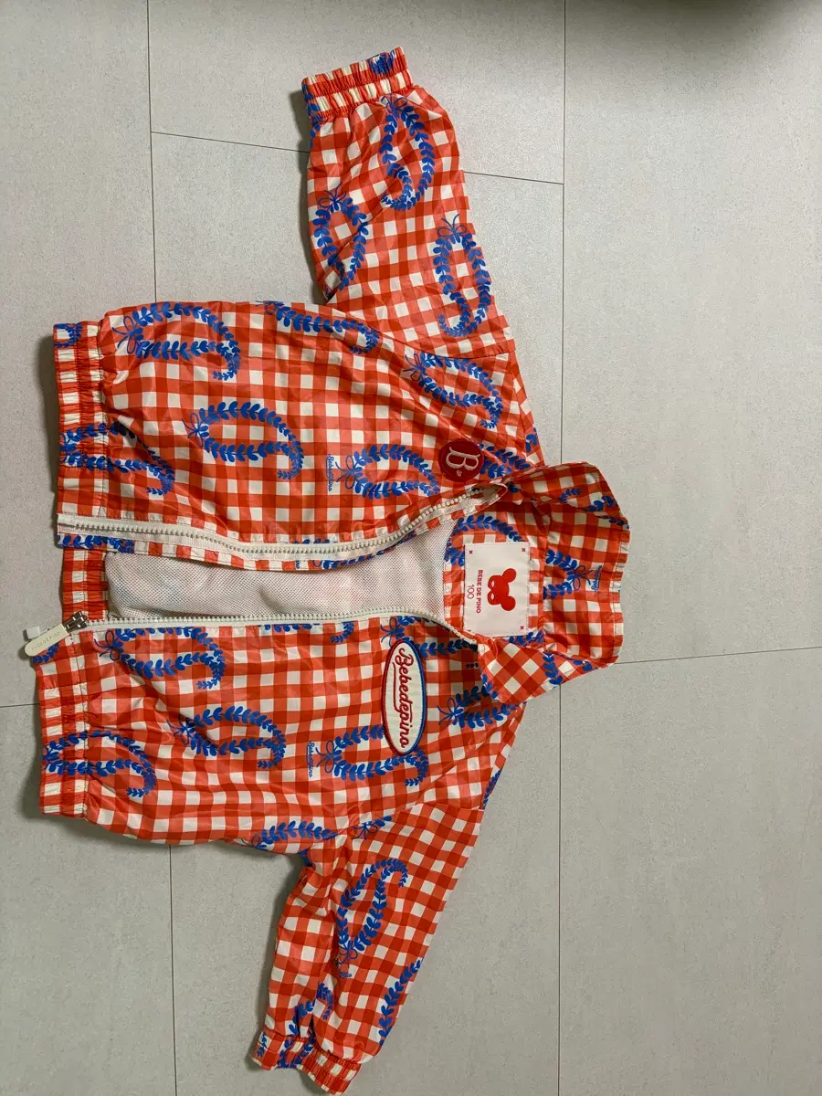 베베드핀 체크 바람막이 100