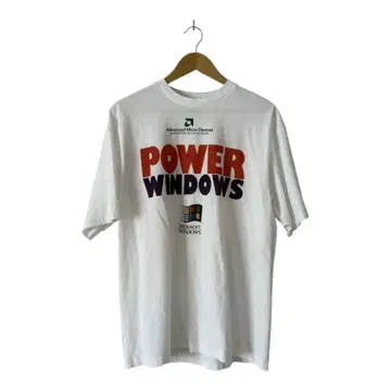 90s AMD Microsoft POWER WINDOWS 프로모션 티셔츠 XL