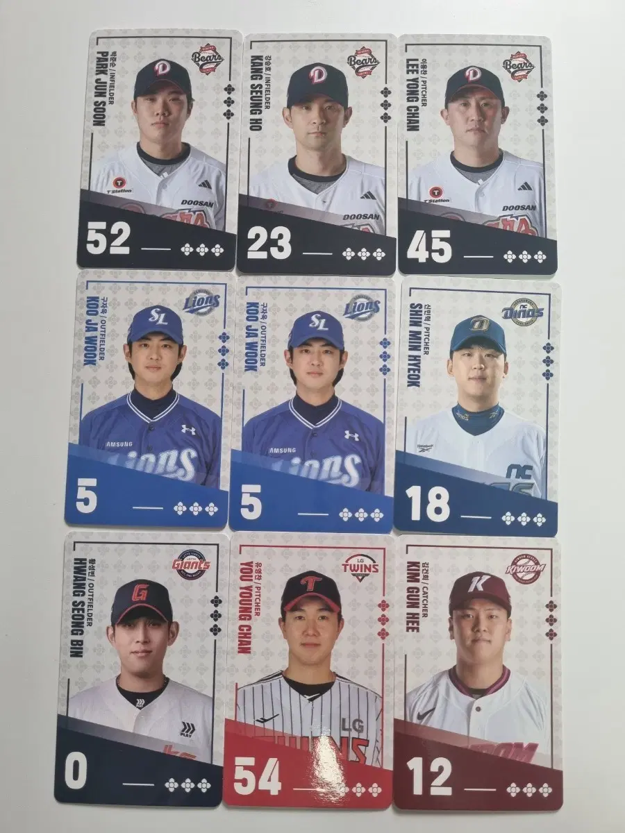 (코드미사용) (일괄) 팔도비빔면 KBO 카드
