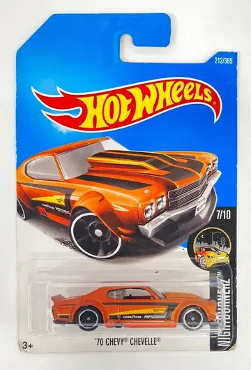 MATTEL NIGHTBURNERZ HOTWHEELS '70 CHEVY CHEVELLE/오렌지 DTY81