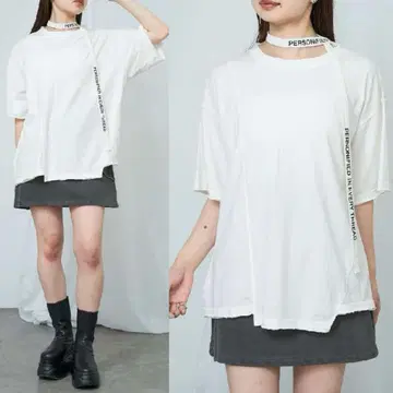 레이 카즌 피그먼트 초커 T셔츠 화이트