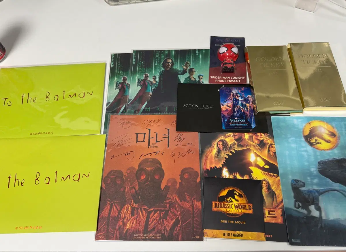 cgv 롯데시네마 영화 굿즈세트 일괄(스파이더맨,더 배트맨, 매트릭스 등)