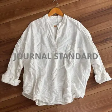JOURNAL STANDARD 긴팔 화이트 오버 사이즈 셔츠 린넨