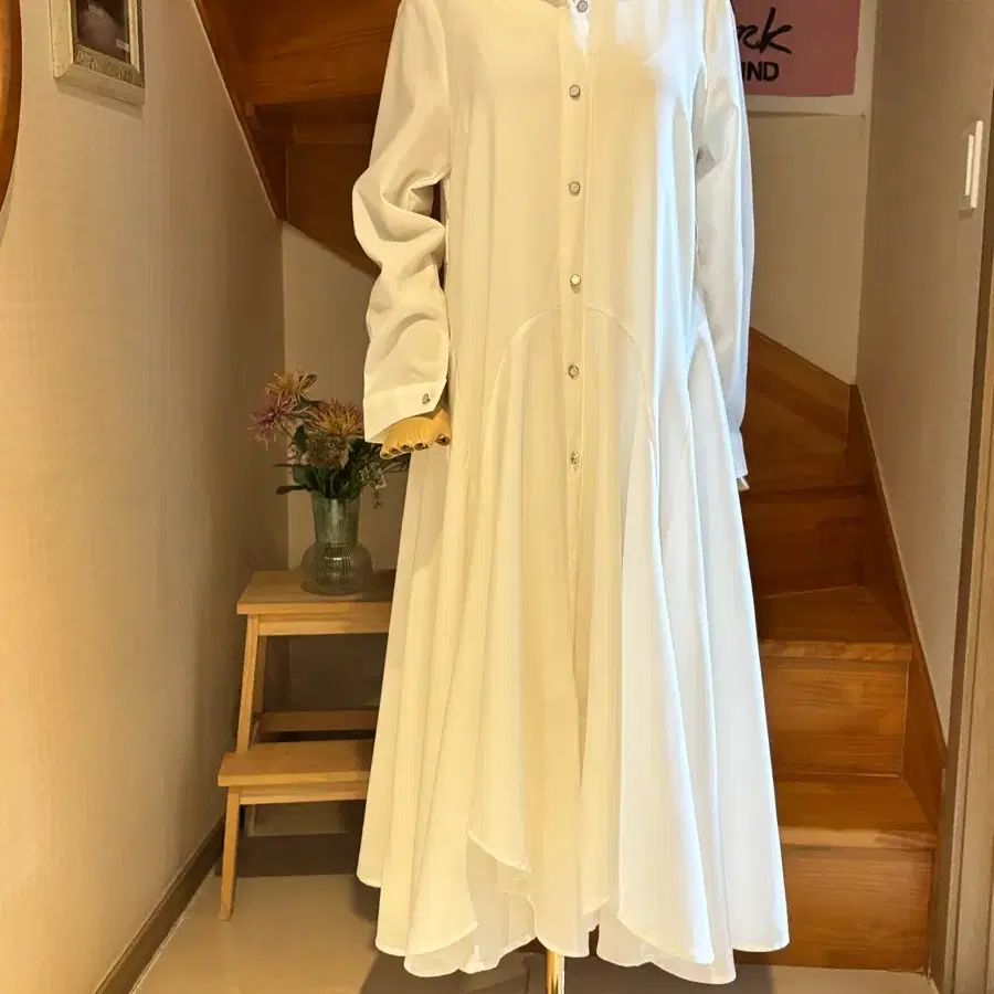 화이트 셔츠 원피스