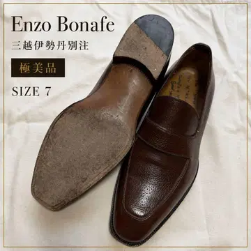 컨디션 최상 Enzo Bonafe 이세탄 별주 로퍼 브라운 7