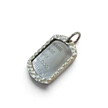 실버925 SILVER 도그태그 펜던트탑 ID플레이트 11g