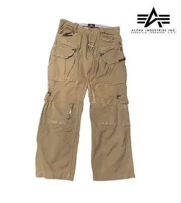 ALPHA INDUSTRIES 카고 팬츠 베이지 밀리터리 XL 32