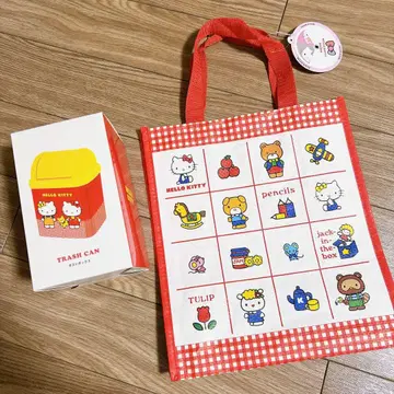 [ 미사용 새상품 ] 헬로키티 x 3COINS 쓰리코인즈 더스트 박스 휴지통