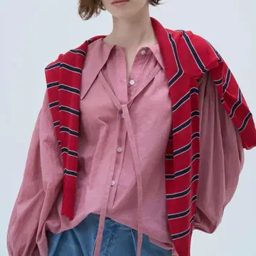 부티크 오디너리 보더 가디건 레드