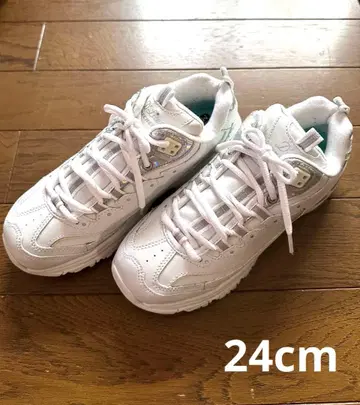 [스케쳐스] 통굽 스니커즈 D'LITES 여성용 화이트 24cm