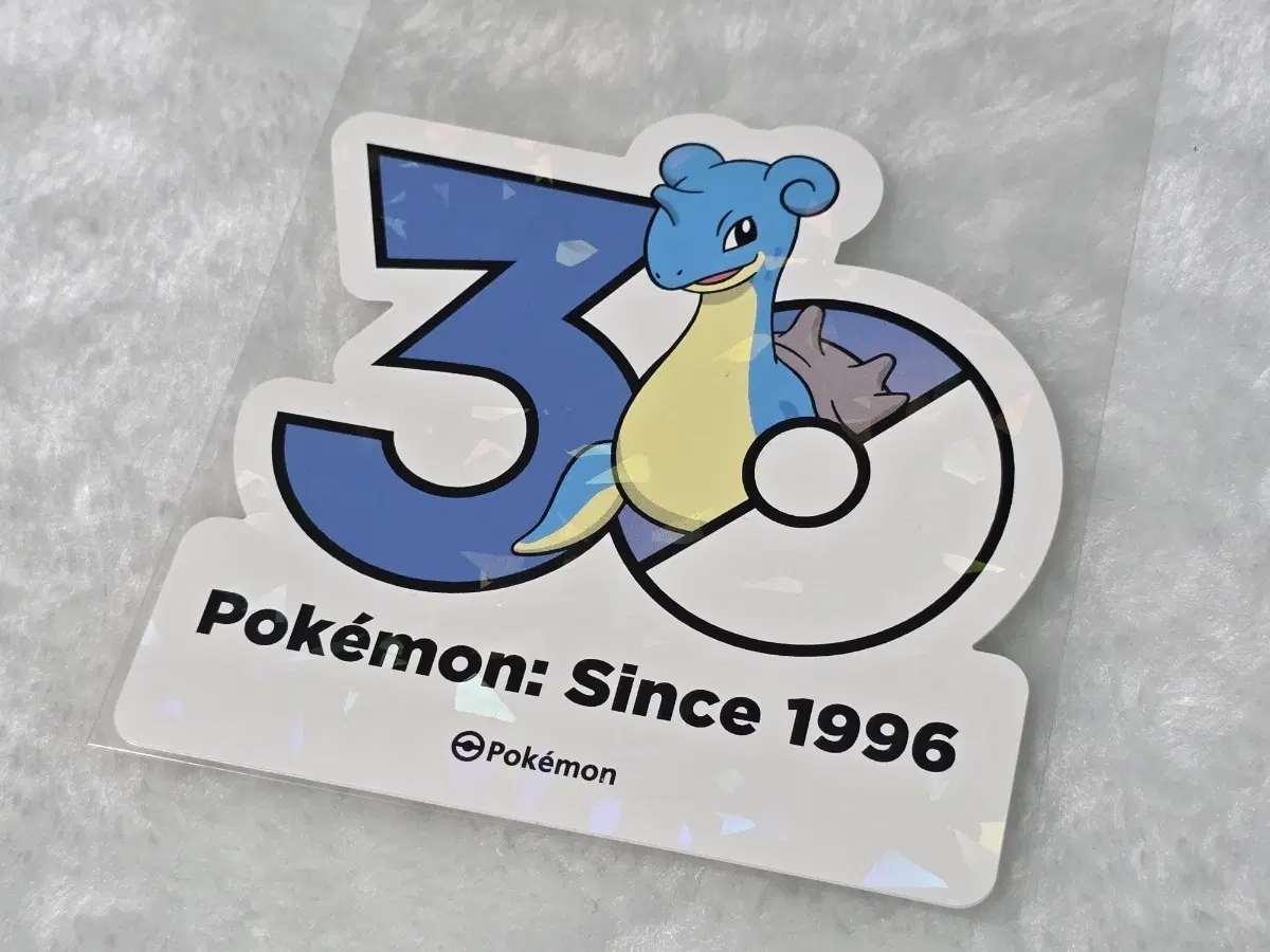 포켓몬스터 30주년 기념 로고 스티커 라프라스