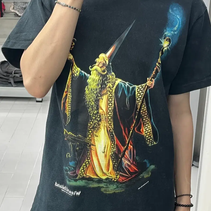(S) 나이키 ACG 위저드 블랙 반팔 티셔츠