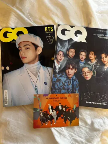 BTS GQ KOREA V/GQ 2022년 4월호 2권 세트와 엽서
