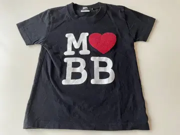 MOBB. 여성용 반팔 T셔츠 블랙 하트 로고 XS
