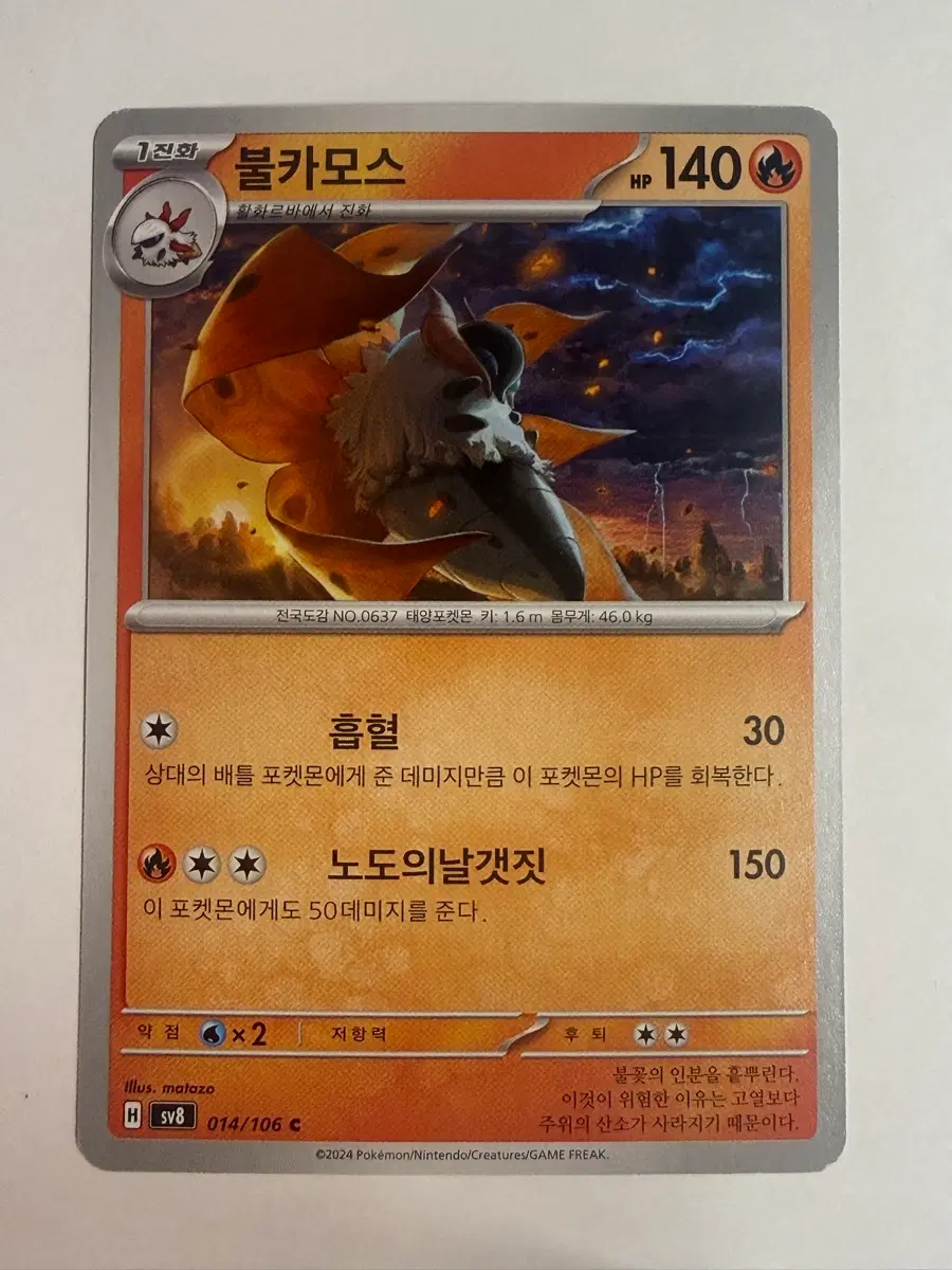 포켓몬카드 불카모스 1진화 노도의날갯짓